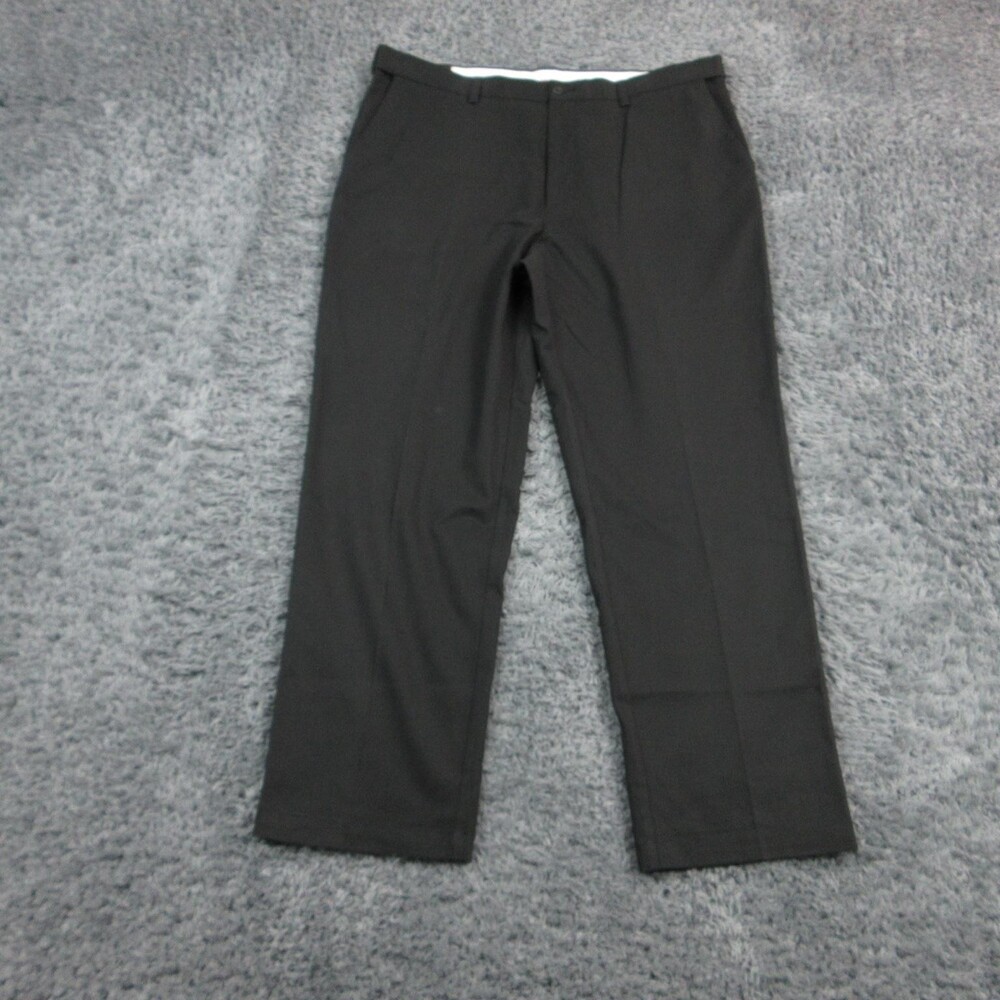 Berkley Jensen Pants Mens 40x32 Black Classic Dress Pleated Twill 40x31.5* NWT